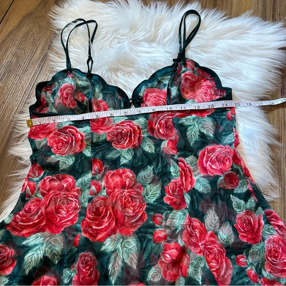 Victoria’s Secret 90s Gold Label Bodysuit Lingerie Size Small Floral - Picture 8 of 10